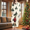 thumbnail image 1 of Censtreet Christmas Womens Pajama Sets 2 Piece Long Sleeve Sleepwear Soft Button Down Pjs Lounge Set, 1 of 7