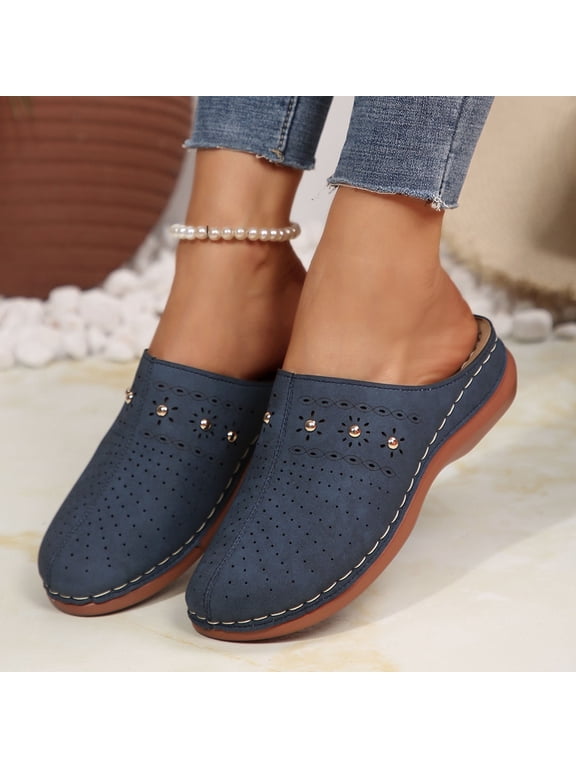 Clogs for Women Mules Slip-On: Closed Toe Clog - Comfortable Womens Mule
