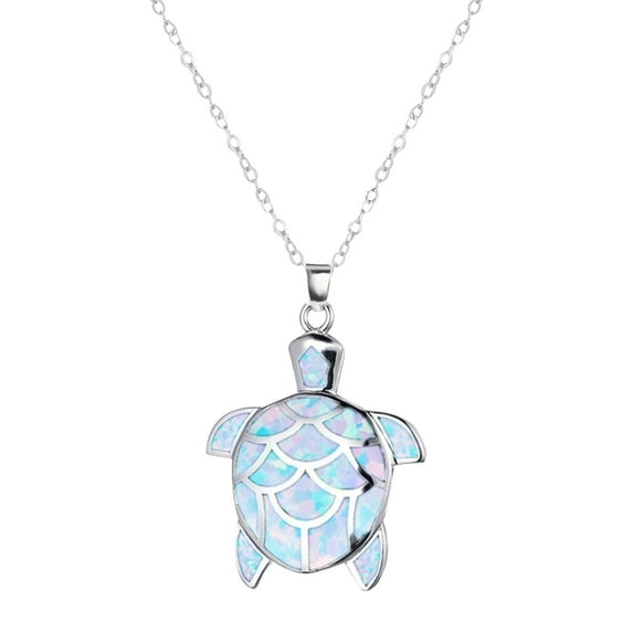 Censtreet Enamel Chain Sea Ocean Floral Turtle Necklace Pendant For Women Charms Fashion Jewelry Gifts
