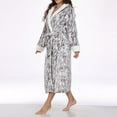 thumbnail image 1 of Censtreet Fleece Hooded Bathrobes for Women, Soft Long Towel Robes for Women Casual with Pocket, 1 of 7