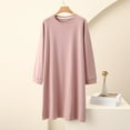 thumbnail image 1 of Censtreet Fleece Nightgowns for Women Long Sleeve, Womens Nightgowns Long Sleeve Loose Mid Calf Nightgown, 1 of 7