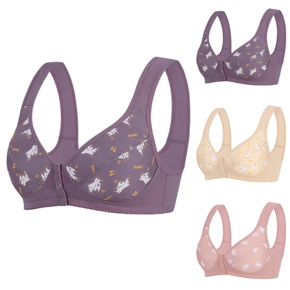 Censtreet Front Closure Bras for Women Bra No Underwire Seamless Push Up T-Shirts Bras Supportive Womens Bralettes