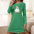 thumbnail image 1 of Censtreet Halloween Sleep Shirts for Women Long Sleeve Night Shirts for Sleeping Pullover Nightgown Soft Nightdress, 1 of 6