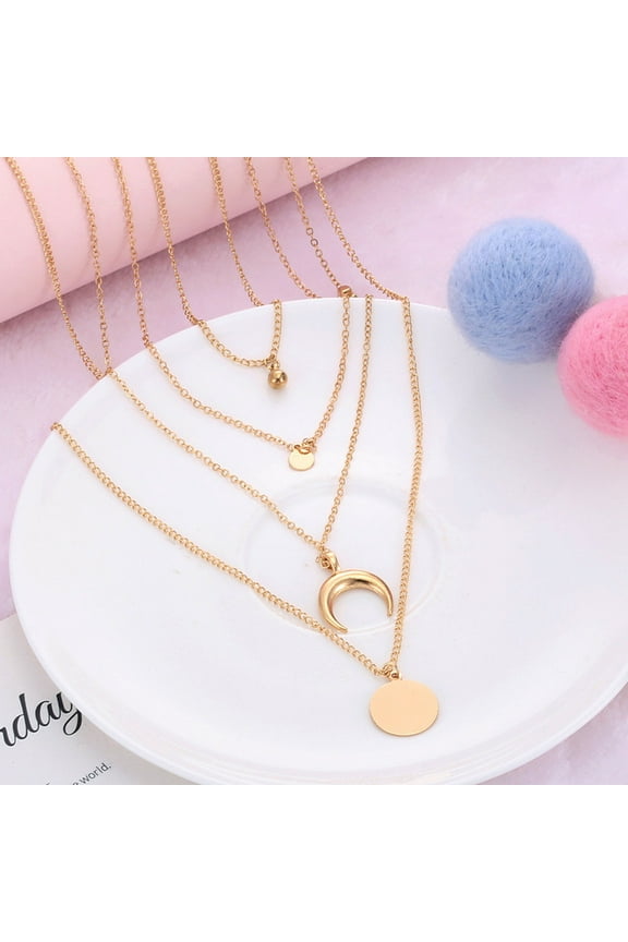 Dainty Layered Initial Choker Necklaces Handmade Gold Plated Tiny Heart Personalized Letter Disc Pendant Adjustable Chain Layering Gold Necklaces for Women Gift Jewelry