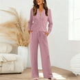 thumbnail image 1 of Censtreet Lounge Sets for Women 2 Piece Fall Outfits 2025 Wide Leg Pant Matching Sets Womens Clothing, 1 of 7