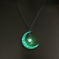 thumbnail image 1 of Censtreet Luminous Series Moon Love Heart Pendant Necklace Fluorescent Necklace,moon pendant,moon necklace Glow in the Dark, 1 of 2