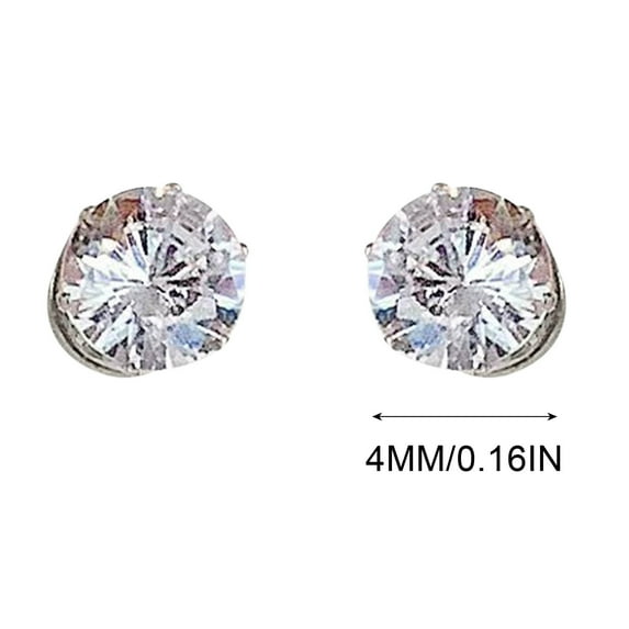 Censtreet Magnet Cubic Zirconia Clip on Fake Stud Earrings for Women Men Cartilage Non Pierced Ear Senstive Ear Crystal Huggie Studs Hypoallergenic Jewelry Gifts Duaghter Bff Birthday