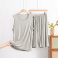 thumbnail image 1 of Censtreet Mens Modal Pajamas Set Soft Comfy Sleeveless Sleepwear Tank and Shorts Pj Set Summer 2 Piece Loungewear, 1 of 3