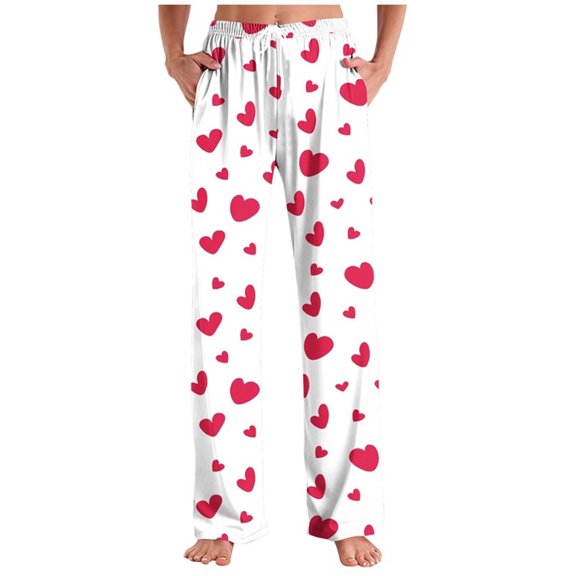 Censtreet Mens Women's Comfy Pajamas Summer Spring Stretch Floral Print Long Wide Leg Unisex Lounge Pants with Pocket