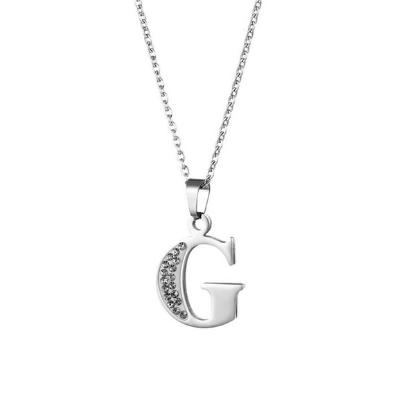 Censtreet Necklace for Women Heart 26 Letter Necklace with Diamonds Fashion Accessory Gift for Good Friends