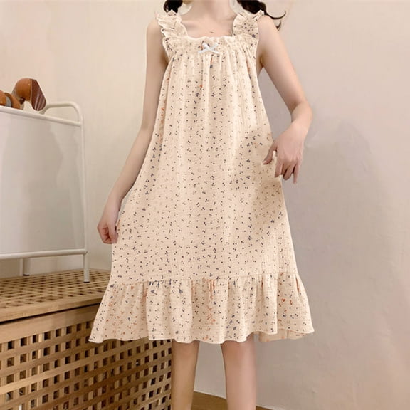 Censtreet Nightgown for Womens Nightshirt Sleepwear Sleep Tank Chemise Racerback Sleeveless Dress