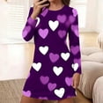 thumbnail image 1 of Censtreet Nightgowns for Women Long Sleeve Night Gown Soft Sleep Shirts Women's Sleepwear Heart Print Sleep Dress, 1 of 6