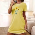 thumbnail image 1 of Censtreet Nightgowns for Women Pleated Sleep Shirts Short Sleeve Night Shirts Night Gown Ladies Sleep Dress, 1 of 5