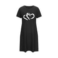 thumbnail image 1 of Censtreet Nightgowns for Women Short Sleeve Night Gown Soft Sleep Shirts Women's Sleepwear Heart Print Sleep Dress, 1 of 2