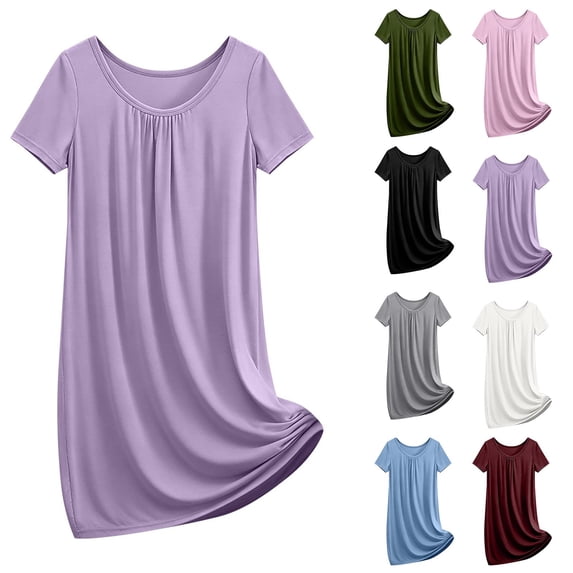 Censtreet Nightgowns for Women Short Sleeve Night Gown Soft Sleep Shirts Women's Sleepwear Sleep Dress