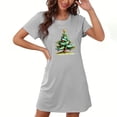thumbnail image 1 of Censtreet Nightgowns for Women Sleapwear Short Sleeve Night Shirts Soft Sleep Dress Classic NightDress Christmas Multiple choices for families, 1 of 2