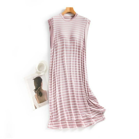 Censtreet Nightgowns for Women Tank Sleep Shirts Sleeveless Sleep Dress Wide Strap Nightshirts