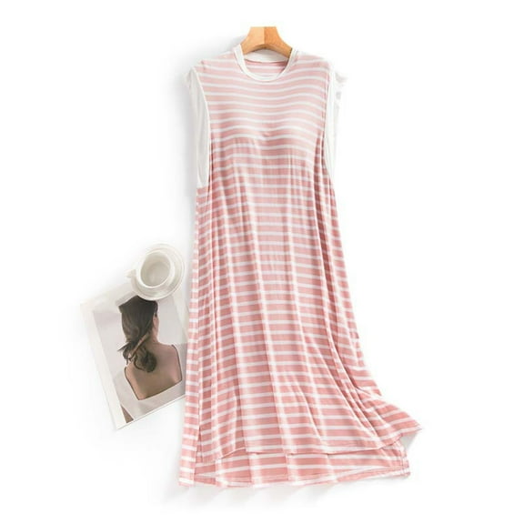 Censtreet Nightgowns for Women Tank Sleep Shirts Sleeveless Sleep Dress Wide Strap Nightshirts
