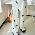 thumbnail image 1 of Censtreet Pajama Pants Women Winter Soft Fleeze Start Lounge Pants Comfy Casual Pajama Bottoms with Elastic Waistband, 1 of 6