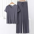 thumbnail image 1 of Censtreet Pajama Set for Women 2 Piece Pants Short Sleeve Top Sleepwear Soft Pjs Loungewear, 1 of 4