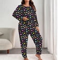 thumbnail image 1 of Censtreet Plus Size Womens Pajamas Set 2 Piece Pjs Heart Printed Loungewear Long Sleeve Sleepwear Fall & Winter XL-5XL, 1 of 5
