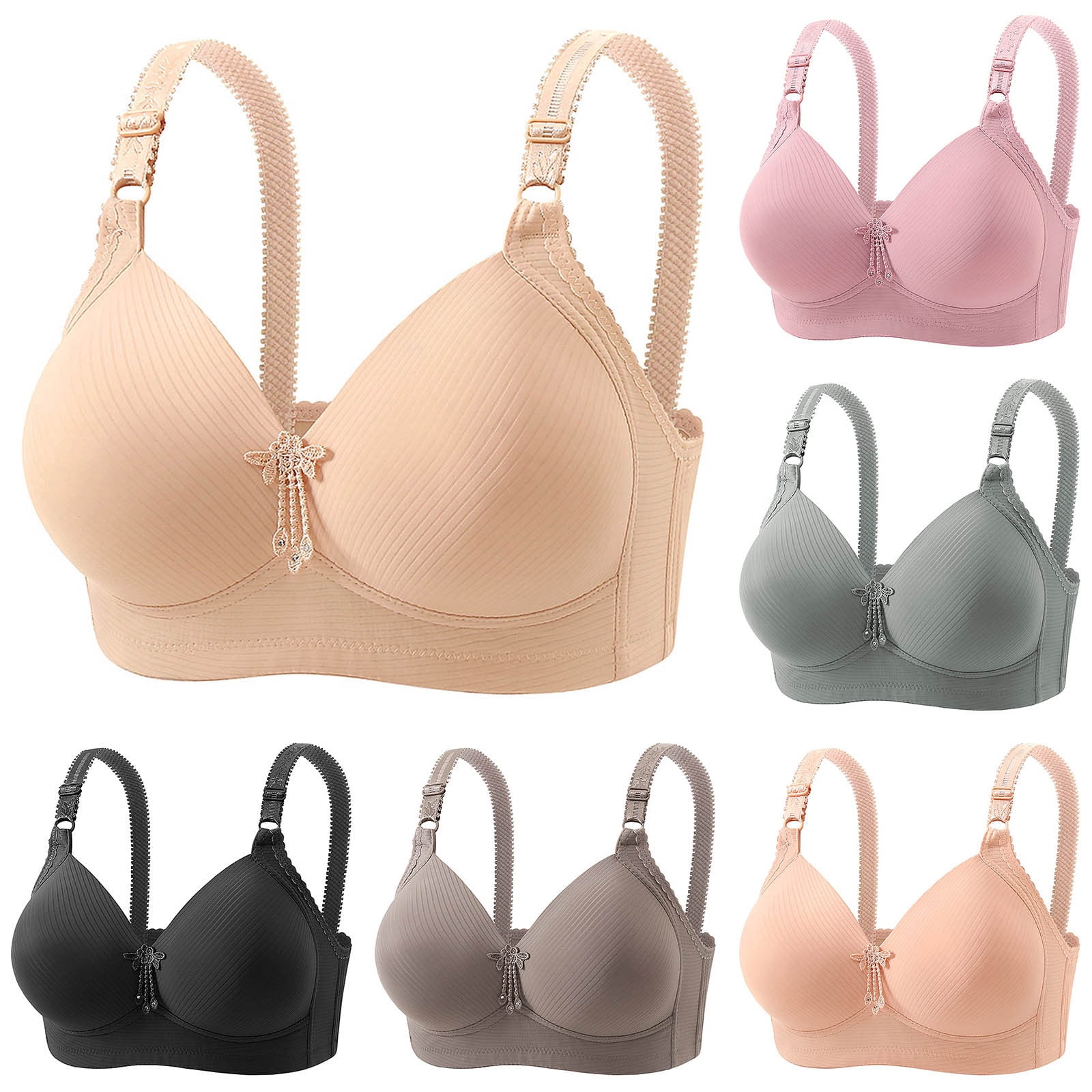 Censtreet Seamless Bras for Women No Underwire Push Up Bra Full ...