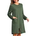thumbnail image 1 of Censtreet Sleep Shirts for Women Nightgown Short Sleeves T shirt Night Dress Round Neck Womans Nightgown with Pocket S-XXL, 1 of 6