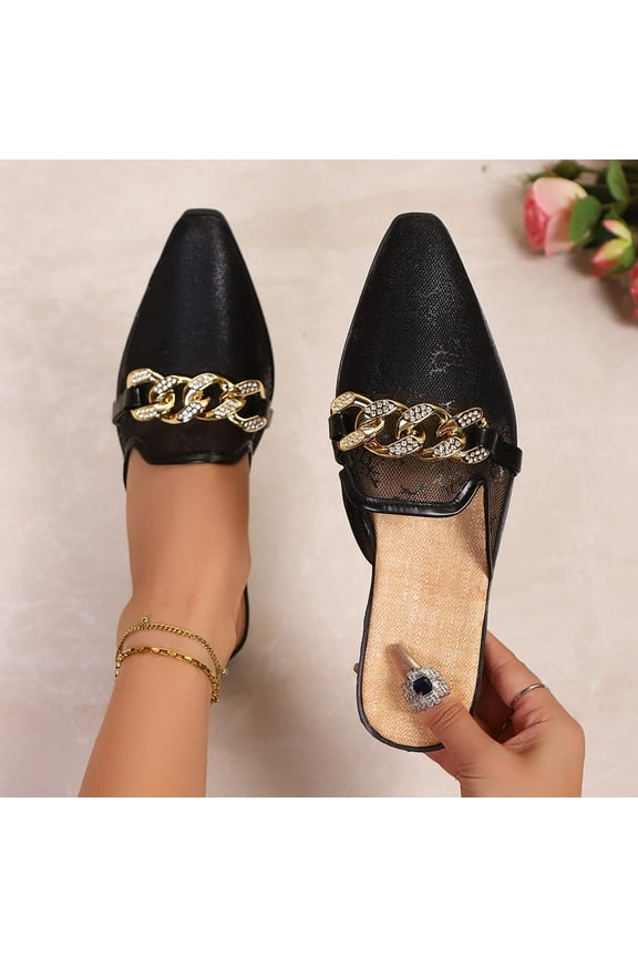 Slingback Ballet Flats for Women Square Cap Toe Low Heel Dress Shoes Comfortable Work Flats for Office Party Wedding Business Casual