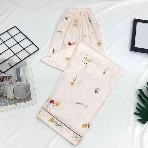 Censtreet Soft Pajama Pants for Women, Wide Leg Comfy Casual Lounge Yoga Pants Loose Printed Home Pants