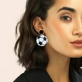 thumbnail image 1 of Censtreet Sport Ball Dangle Earrings Football Soccer Rugby Basketball Baseball Acrylic Drop Earrings for Women girld Fan jewelry Gifts, 1 of 7