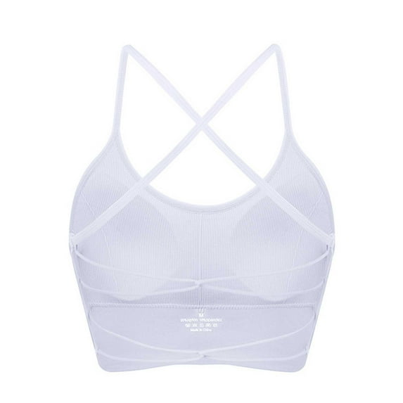 Censtreet Sports Bra for Women, Criss-Cross Back Padded Strappy Sports Bras Medium Support Yoga Bra