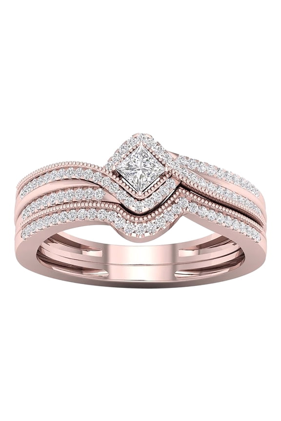 Sterling Silver Engagement Rings for Couples Sets Wedding Eternity Bridal Band Ring Set Simulated Diamond Stackable Halo CZ Cubic Zirconia Anniversary Princess for Women