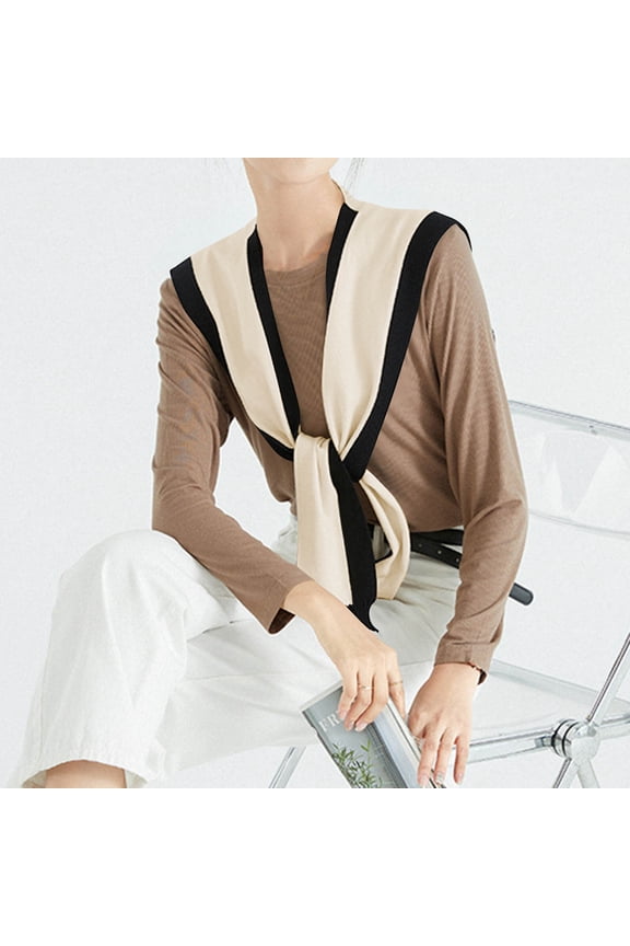 Sweater Shawl Wraps for Women Sweater Knitted Knotted Shawls Travel Casual Scarf Cape Shoulder Tops Fashion Wrap