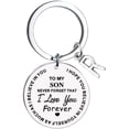 thumbnail image 1 of Censtreet To My Son Keychains Gift Inspirational Gifts from Mom Gift for Christmas Graduation Anniversaries Keychain Gifts, 1 of 8