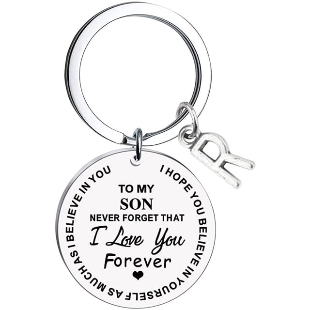 Censtreet To My Son Keychains Gift Inspirational Gifts from Mom Gift for Christmas Graduation Anniversaries Keychain Gifts