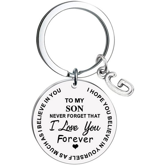 Censtreet To My Son Keychains Gift Inspirational Gifts from Mom Gift for Christmas Graduation Anniversaries Keychain Gifts