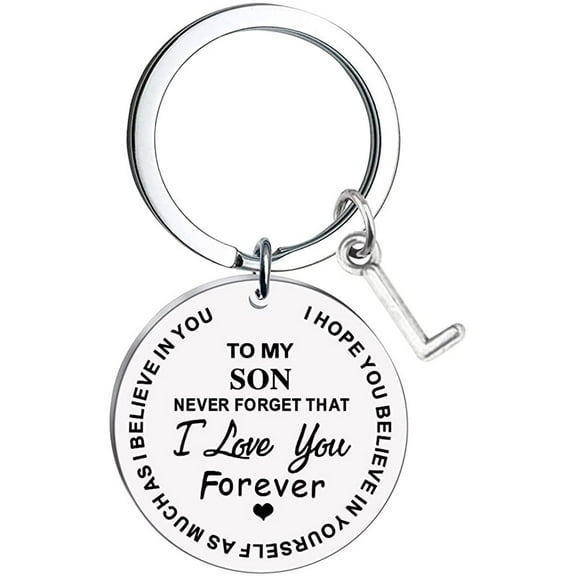 Censtreet To My Son Keychains Gift Inspirational Gifts from Mom Gift for Christmas Graduation Anniversaries Keychain Gifts