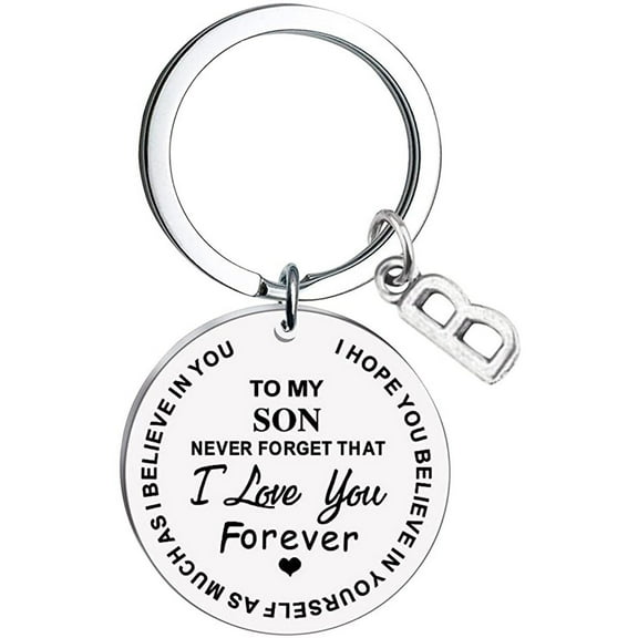 Censtreet To My Son Keychains Gift Inspirational Gifts from Mom Gift for Christmas Graduation Anniversaries Keychain Gifts