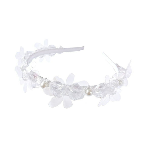 Censtreet Wedding Hair Accessory for Flower Girls, Princess Headpiece, Pearl Headband, Women Headbands