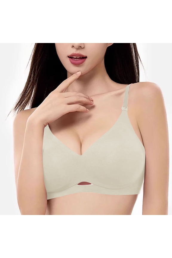 Wireless Bras for Women No Underwire Supportive Mesh Crossover Bra Seamless Push Up Full Coverage Everyday Bralettes