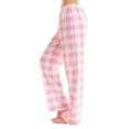 thumbnail image 1 of Censtreet Women Drawstring Elastic Waist Soft Checkered Pajama Pants, 1 of 4