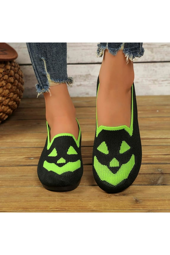 Women's Ballet Flats Comfortable Casual Dressy Shoes,Halloween Flats Office Shoes Flats