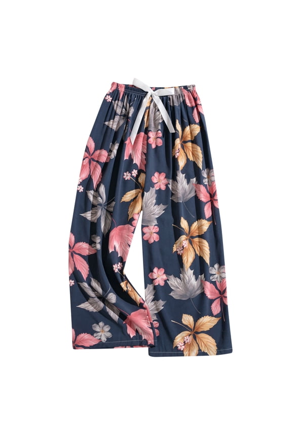 Women's Capri Pajama Pants Lounge Causal Bottoms Fun Print Sleep Pants