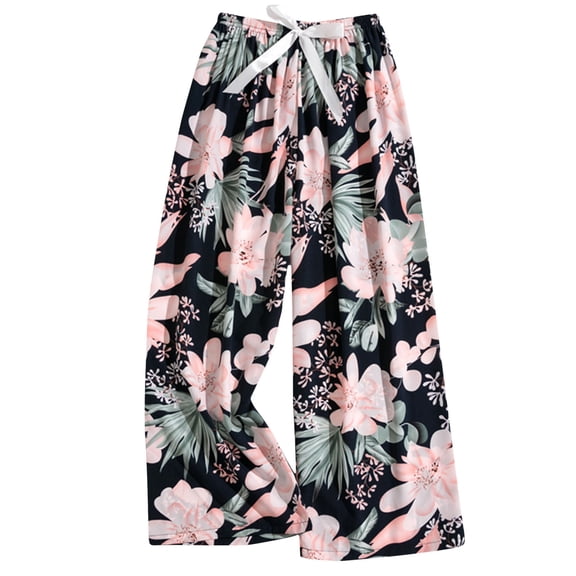 Censtreet Women's Capri Pajama Pants Lounge Causal Bottoms Fun Print Sleep Pants