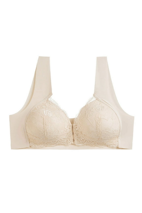 Women's Comfort Front-Close Wireless, Seamless Cooling T-Shirt Bra Plus Size Everyday Bra