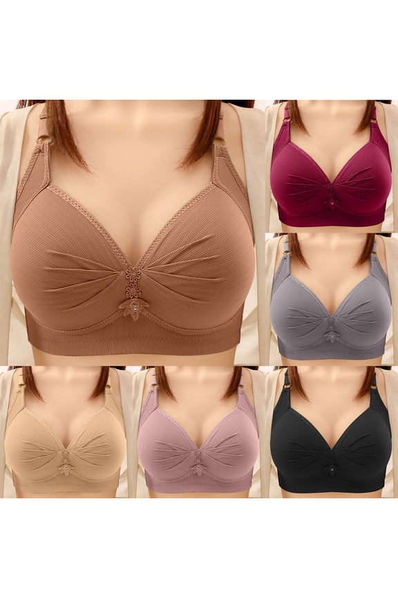Women's Comfort Revolution Easylite Wireless T-Shirt Bra, Pullover Wirefree T-Shirt Bra
