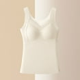 thumbnail image 1 of Censtreet Women's Fall Camisole, Seamless Undershirt with Built-In Bra, Fuzzy Lined Warm Sleeveless Top, 1 of 4