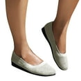 thumbnail image 1 of Censtreet Women's Flat Ballet Shoes Knit Flat Shoes for Women Round Toe Slip on Women Flats for Dressy Casual Office Work Wedding Comfort Soft, 1 of 4