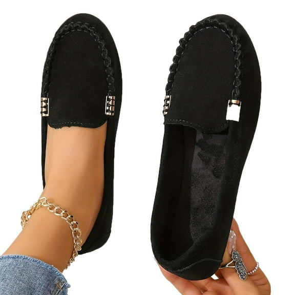 Censtreet Women's Flat Ballet Shoes Knit Flat Shoes for Women Round Toe Slip on Women Flats for Dressy Casual Office Work Wedding Comfort Soft