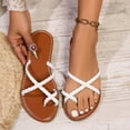 thumbnail image 1 of Censtreet Women's Flat Sandals Fashion Slides With Soft Leather Slippers for Summer, 1 of 5